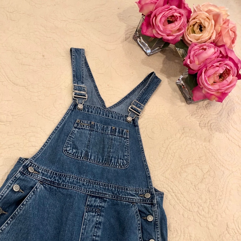 SOLD GAP 100% Cotton Wide Leg Overalls - Picture 2 of 8